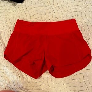 Women’s Red Lululemon Speed Up Low-Rise Lined Short 2.5"